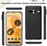 Google Pixel 7 Pro Case Slim Soft Shockproof Cover Matte Black - FIXgenie